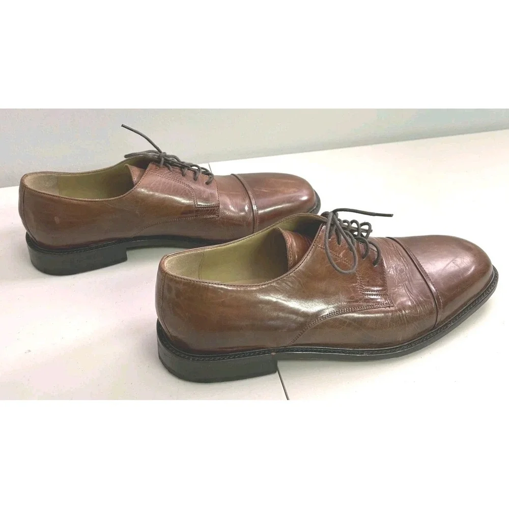 M J. Murphy by Johnston & Murphy Novick Mens 11 Brown Cap Toe Shoes Classic Work